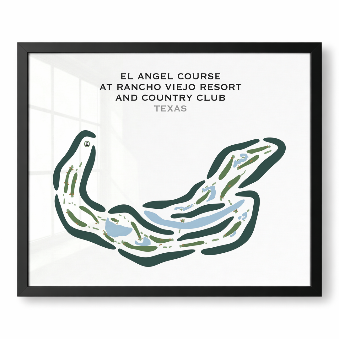 El Angel Course at Rancho Viejo Resort & Country Club, Texas - Printed Golf Courses
