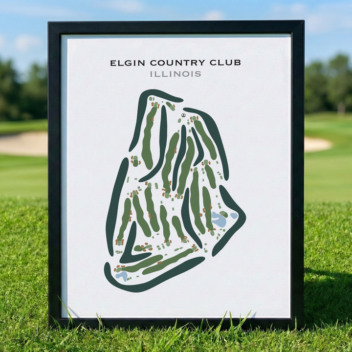 Elgin Country Club, Illinois - Printed Golf Course