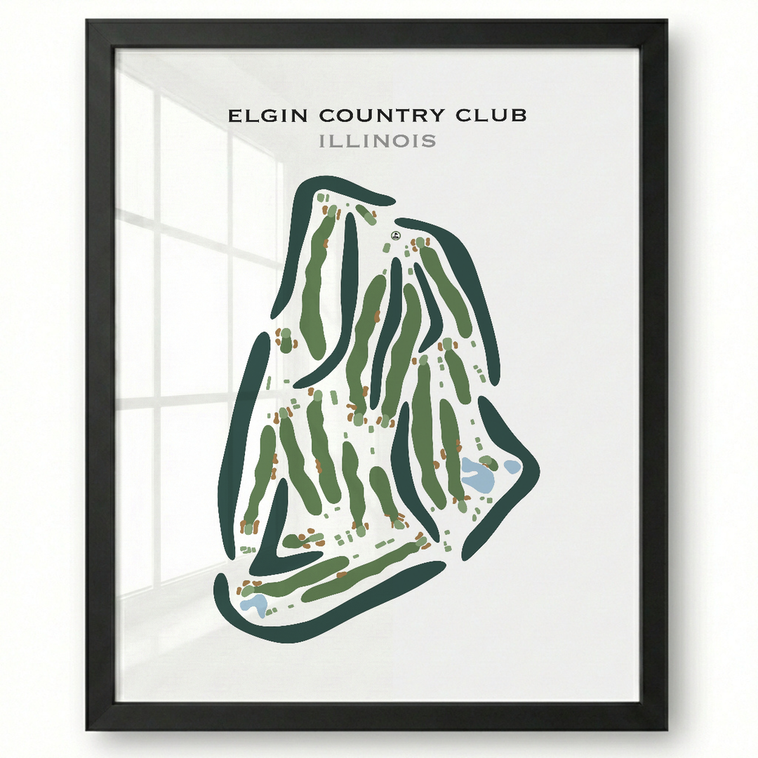 Elgin Country Club, Illinois - Printed Golf Course
