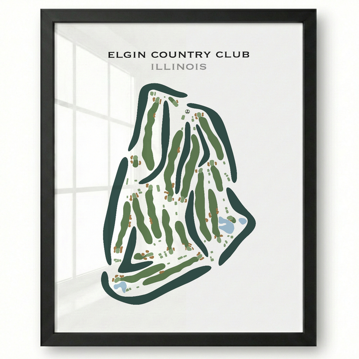 Elgin Country Club, Illinois - Printed Golf Course