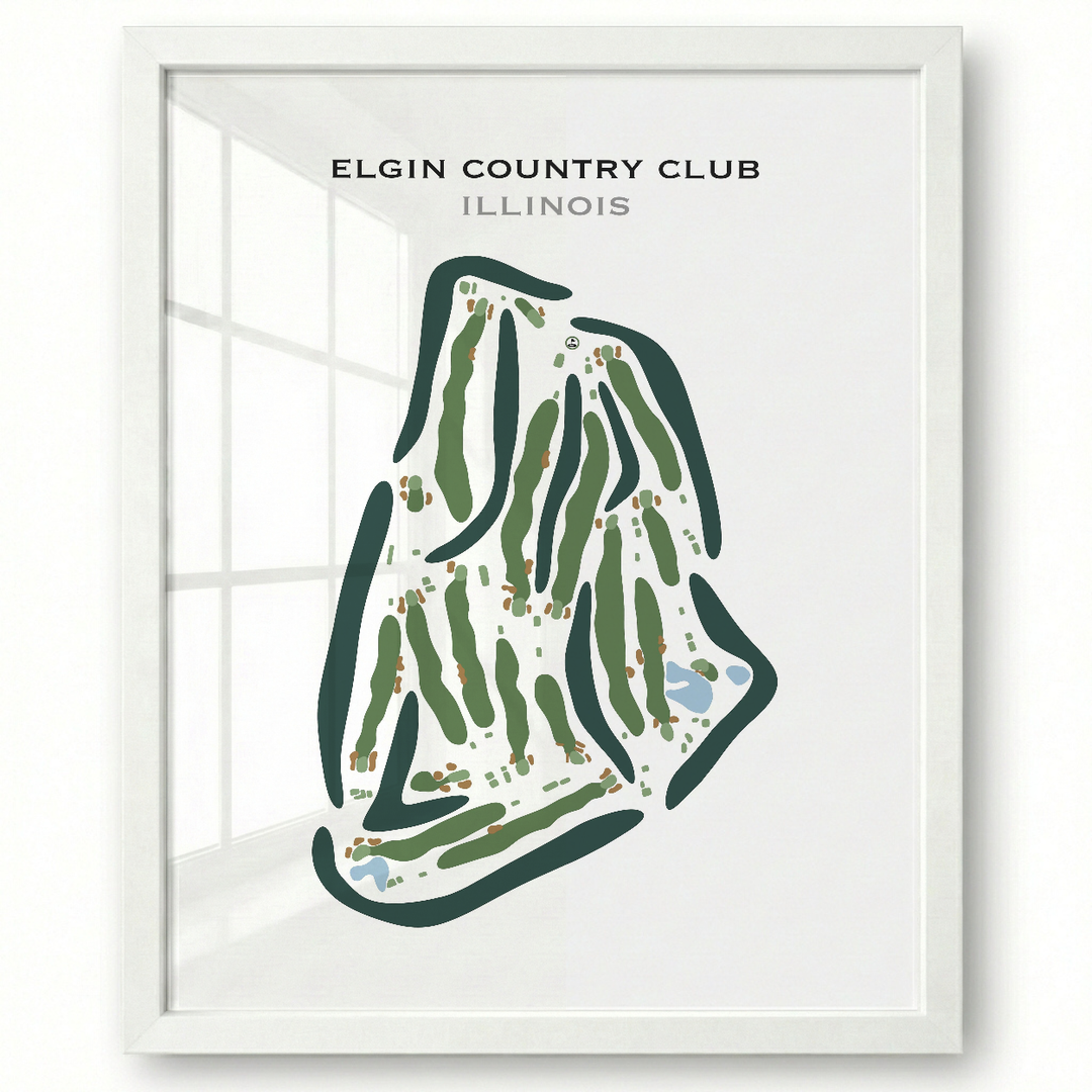 Elgin Country Club, Illinois - Printed Golf Course