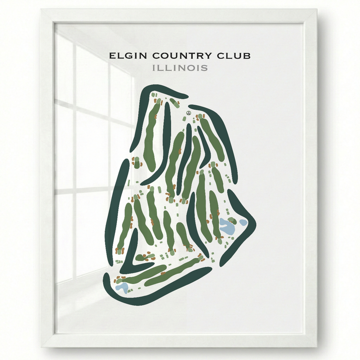 Elgin Country Club, Illinois - Printed Golf Course