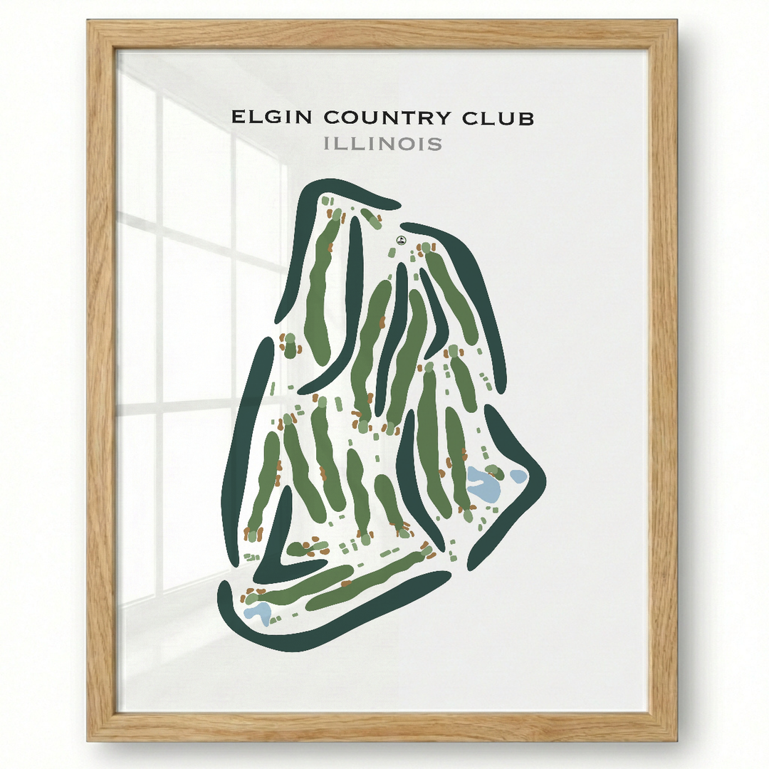 Elgin Country Club, Illinois - Printed Golf Course