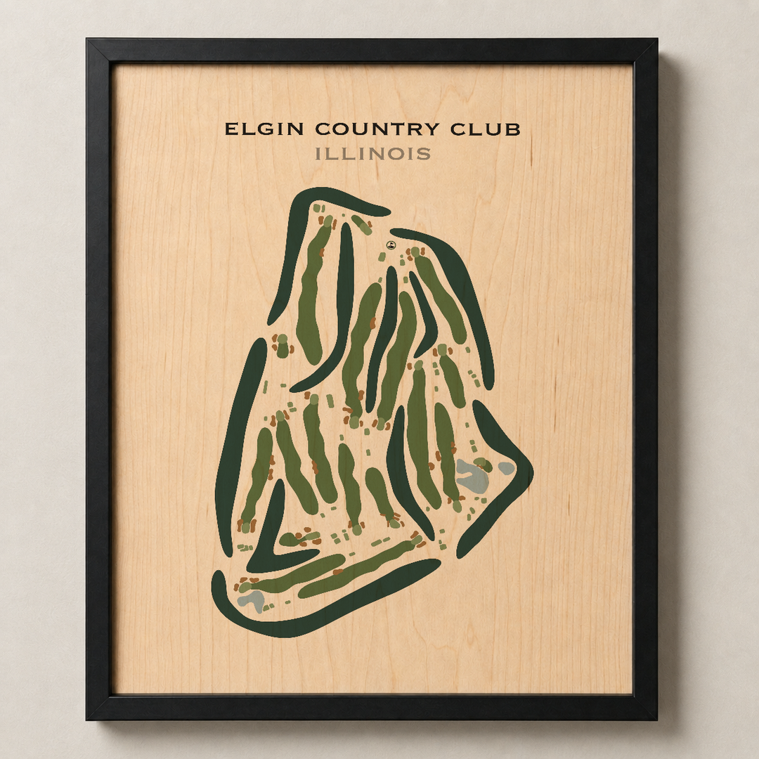Elgin Country Club, Illinois - Printed Golf Course