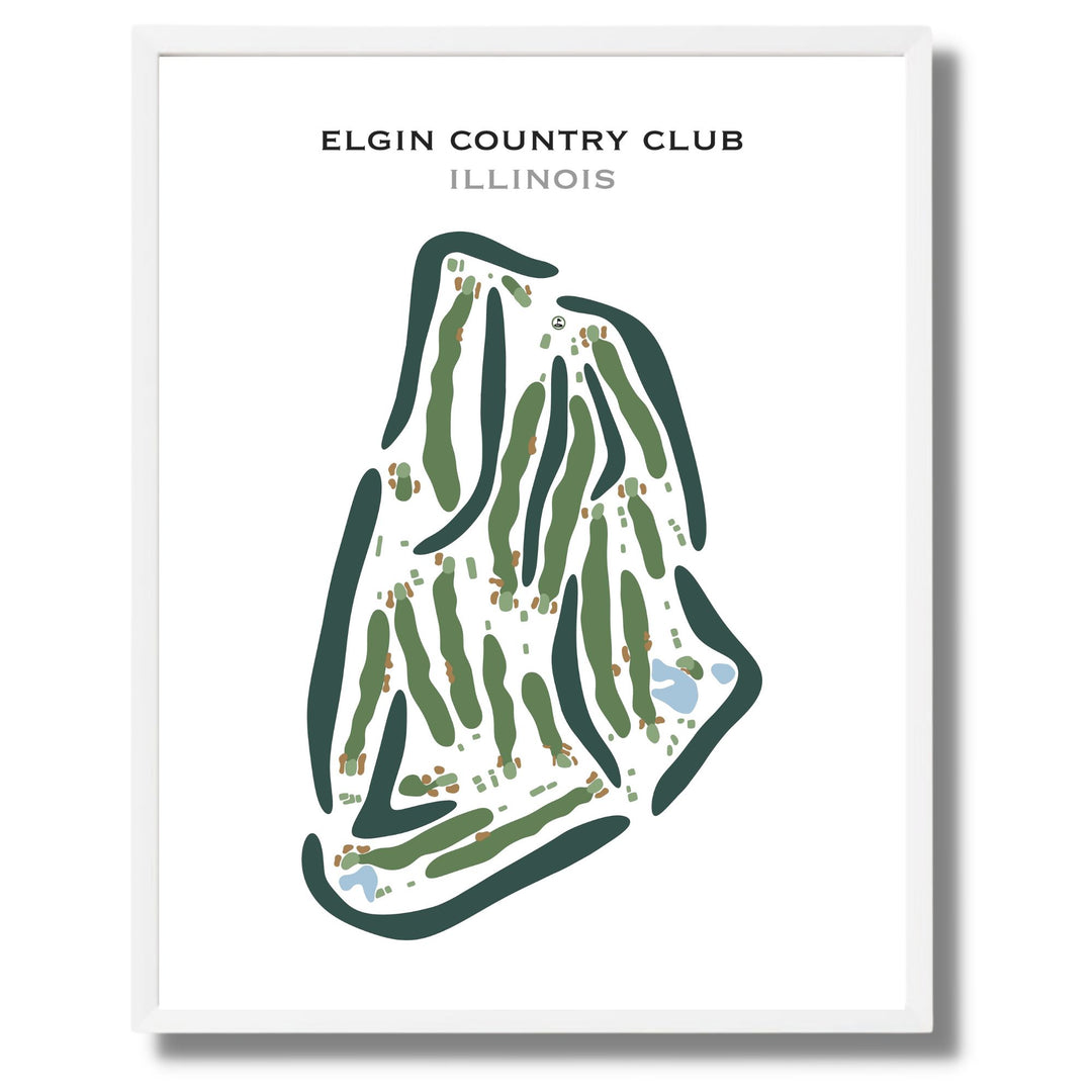 Elgin Country Club, Illinois - Printed Golf Course