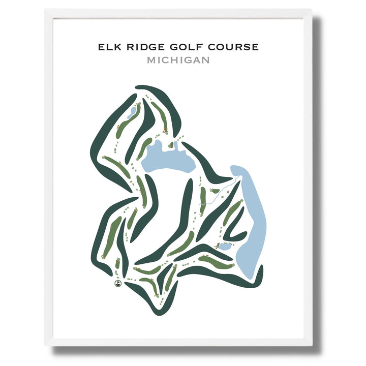 Elk Ridge Golf Course, Michigan - Printed Golf Courses