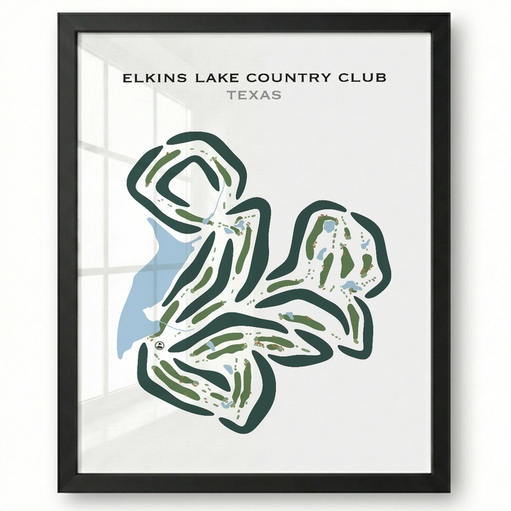 Elkins Lake Country Club, Texas - Printed Golf Courses
