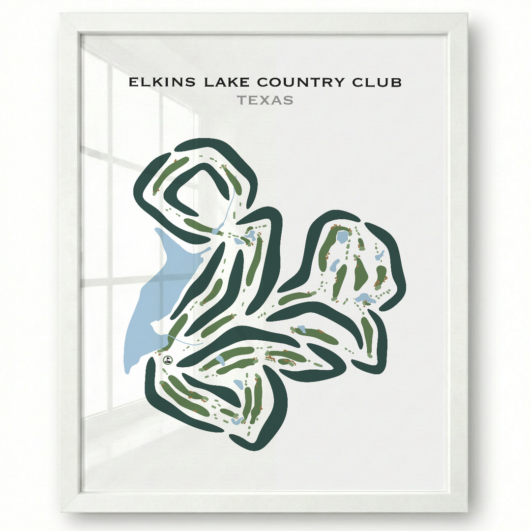 Elkins Lake Country Club, Texas - Printed Golf Courses