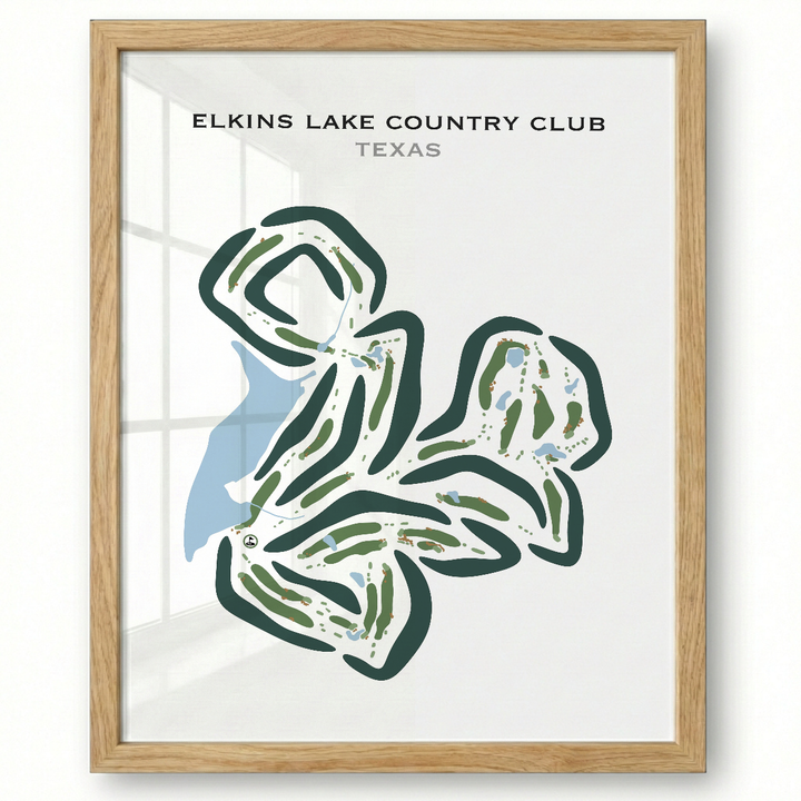 Elkins Lake Country Club, Texas - Printed Golf Courses
