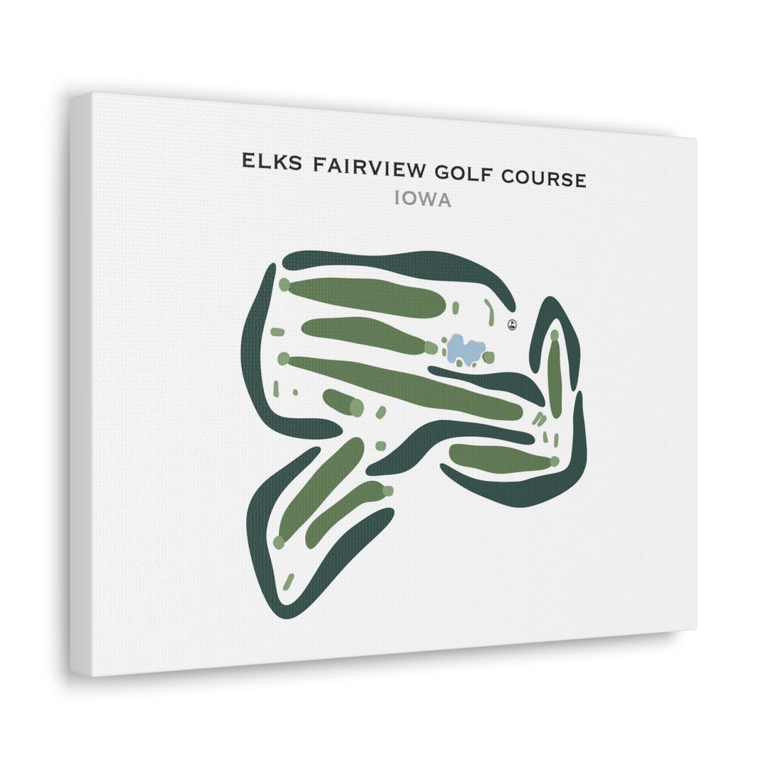 Elks Fairview Golf Course, Iowa - Printed Golf Courses