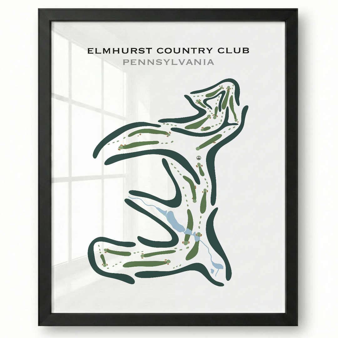 Elmhurst Country Club, Pennsylvania - Printed Golf Courses