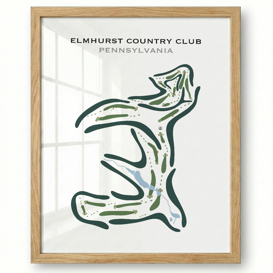 Elmhurst Country Club, Pennsylvania - Printed Golf Courses