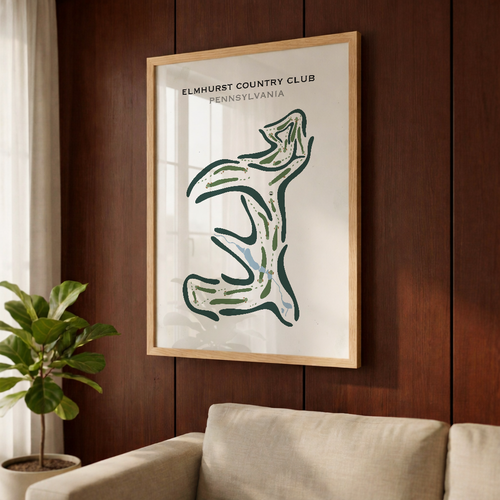 Elmhurst Country Club, Pennsylvania - Printed Golf Courses