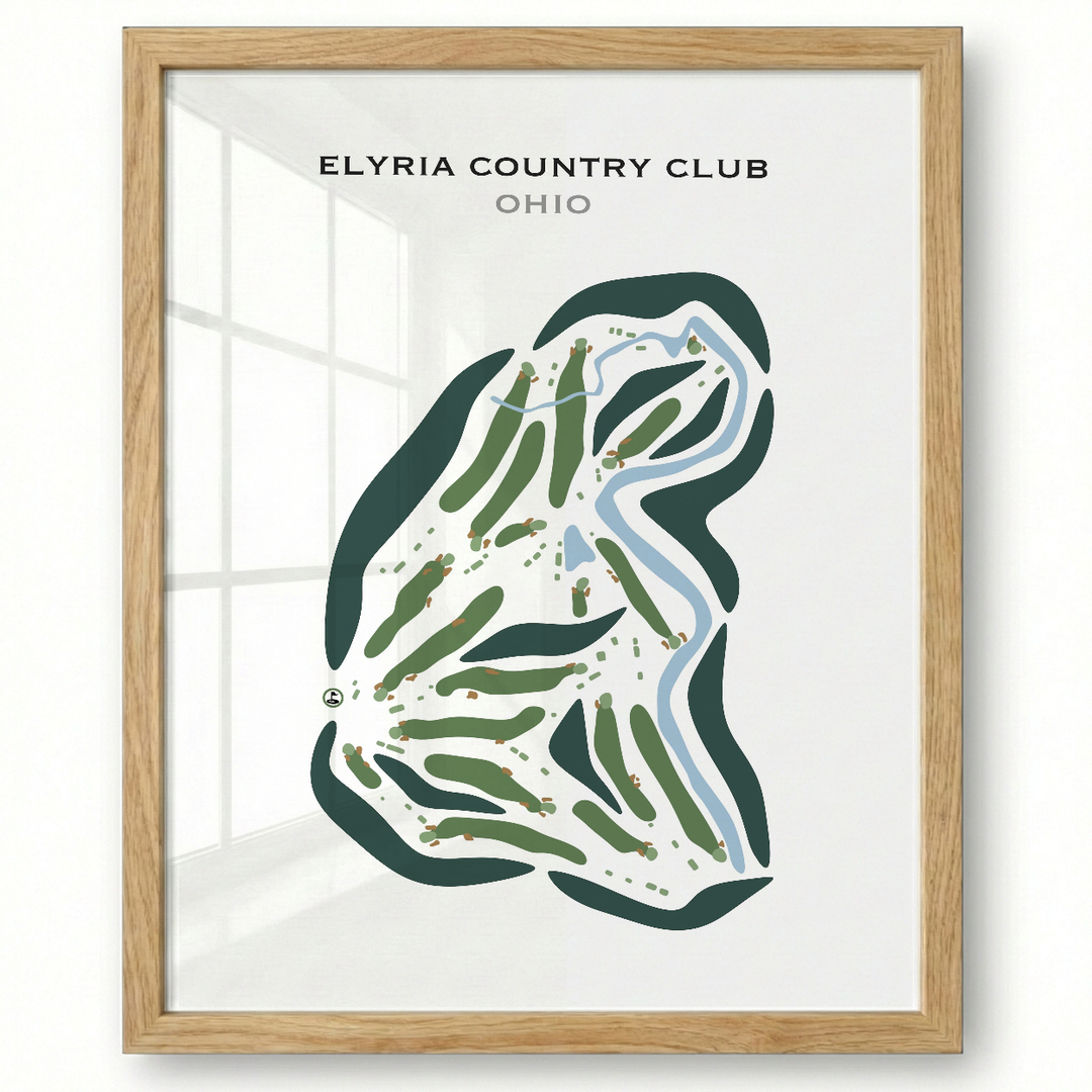Elyria Country Club, Ohio - Printed Golf Courses