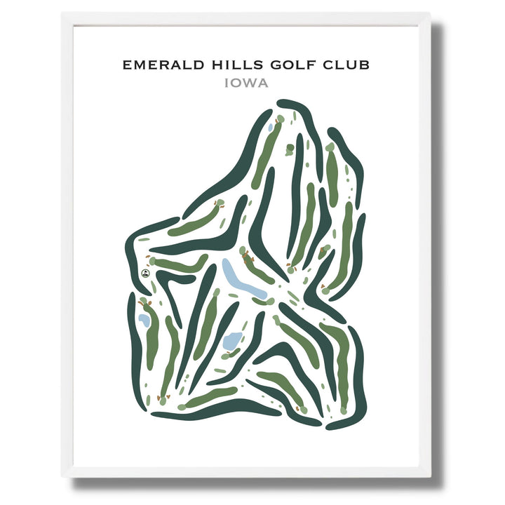Emerald Hills Golf Club, Iowa - Printed Golf Courses