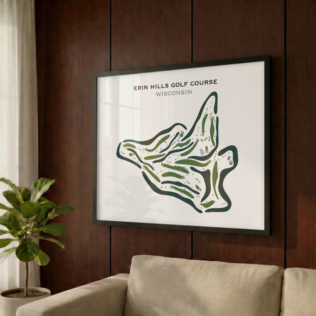 Erin Hills Golf Course Hartford, Wisconsin - Printed Golf Courses