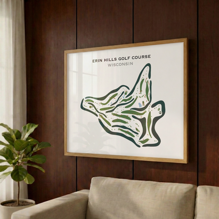 Erin Hills Golf Course Hartford, Wisconsin - Printed Golf Courses