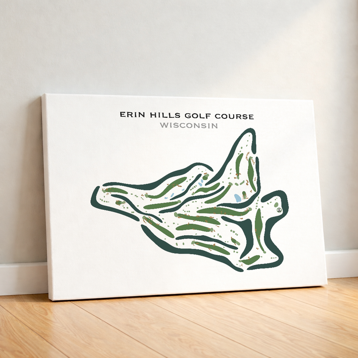 Erin Hills Golf Course Hartford, Wisconsin - Printed Golf Courses