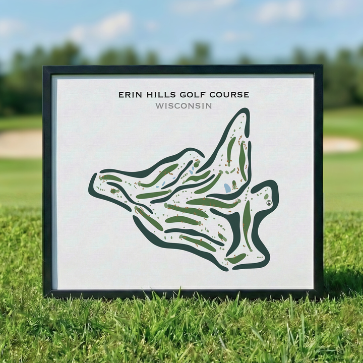 Erin Hills Golf Course Hartford, Wisconsin - Printed Golf Courses