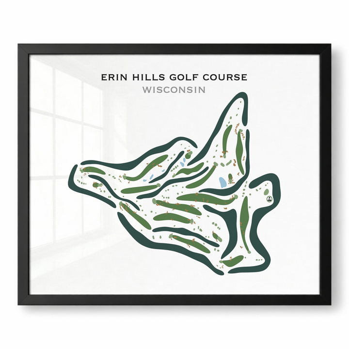 Erin Hills Golf Course Hartford, Wisconsin - Printed Golf Courses