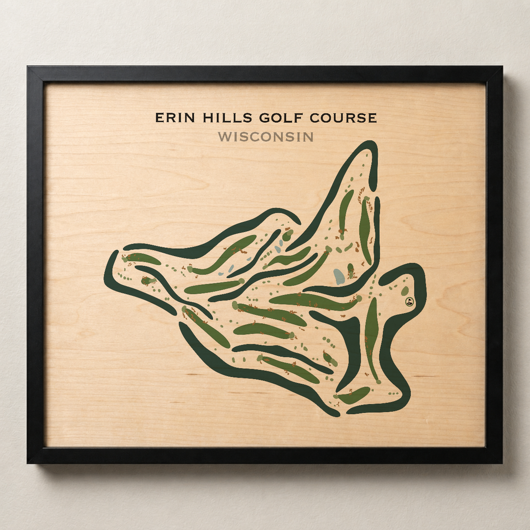Erin Hills Golf Course Hartford, Wisconsin - Printed Golf Courses