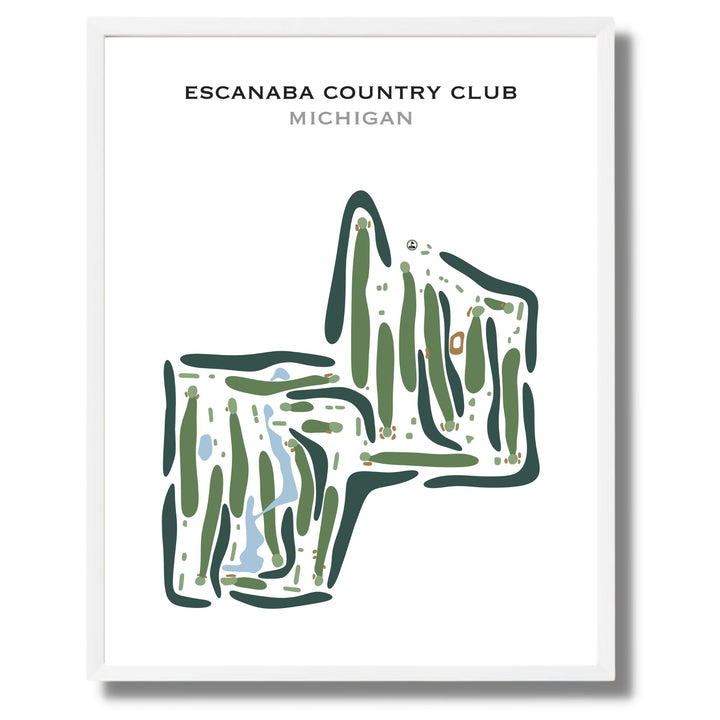 Escanaba Country Club, Michigan - Printed Golf Course