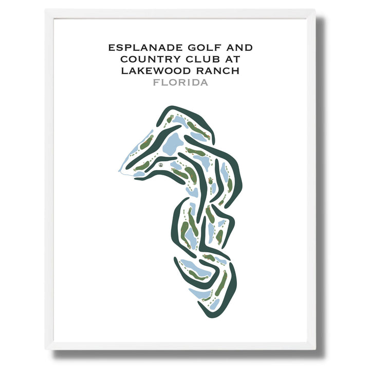 Esplanade Golf and Country Club at Lakewood Ranch, Florida - Printed Golf Courses