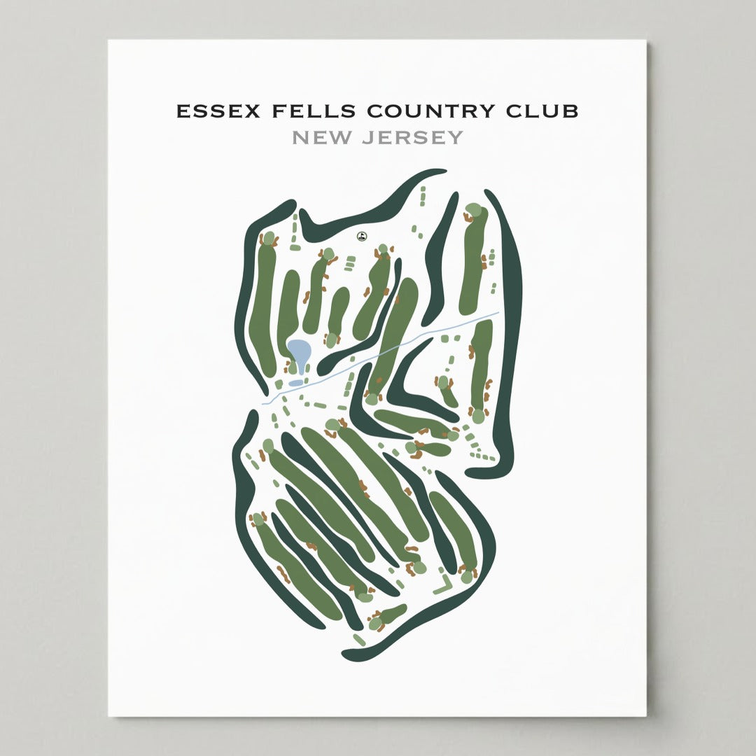 Essex Fells Country Club, New Jersey - Printed Golf Course