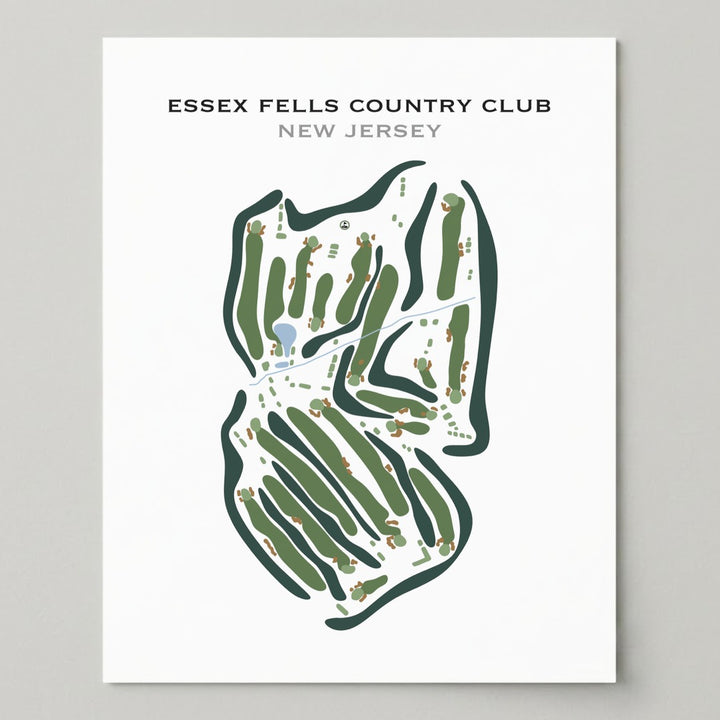 Essex Fells Country Club, New Jersey - Printed Golf Course