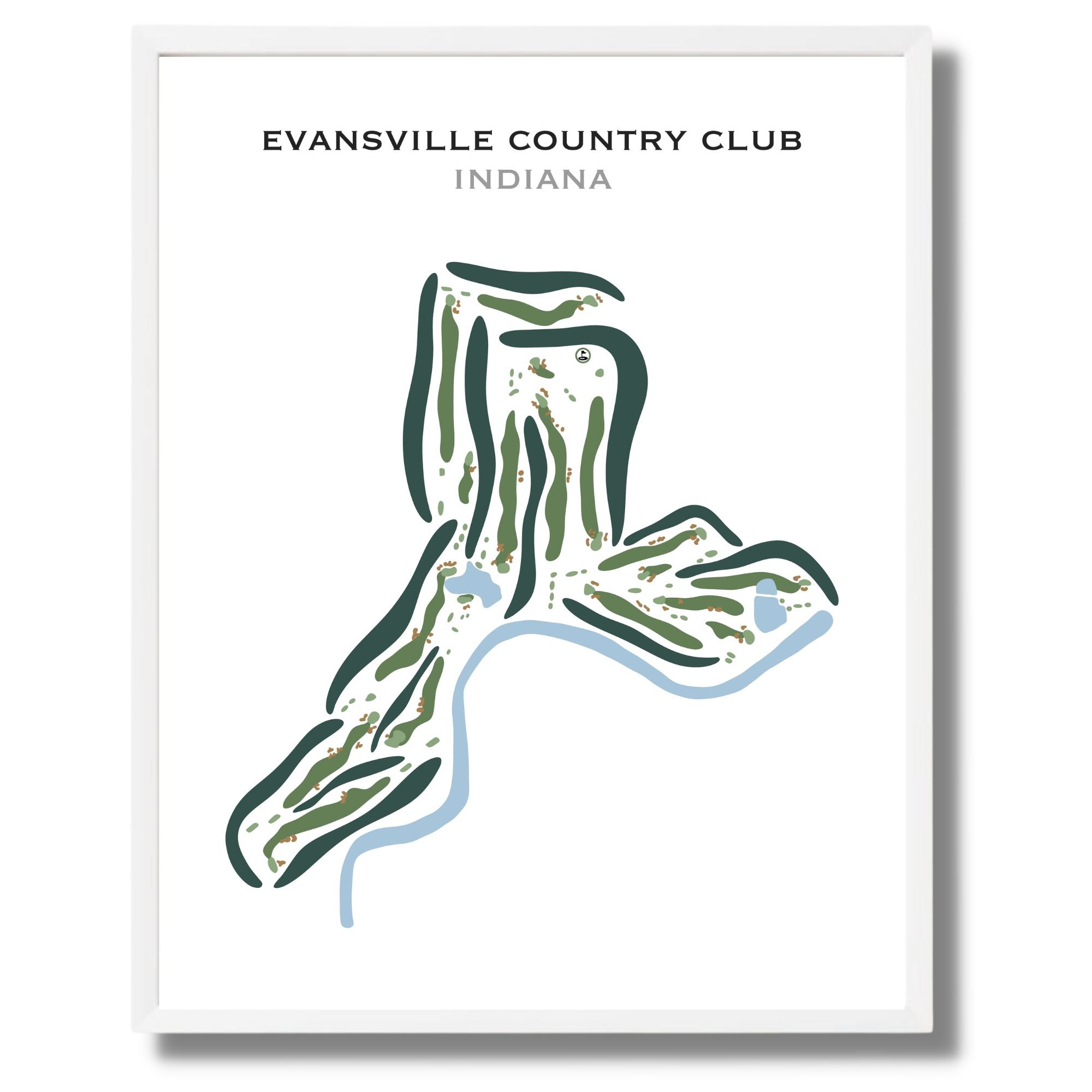 Evansville Country Club, Indiana - Printed Golf Courses