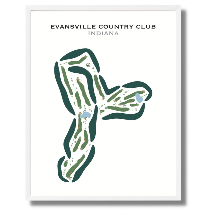 Evansville Country Club, Indiana - Printed Golf Courses