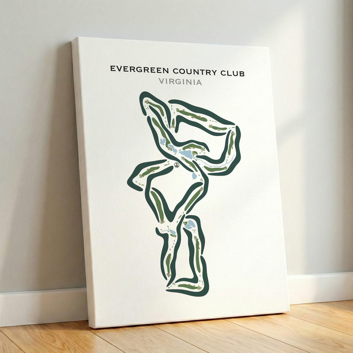 Evergreen Country Club, Virginia - Printed Golf Courses
