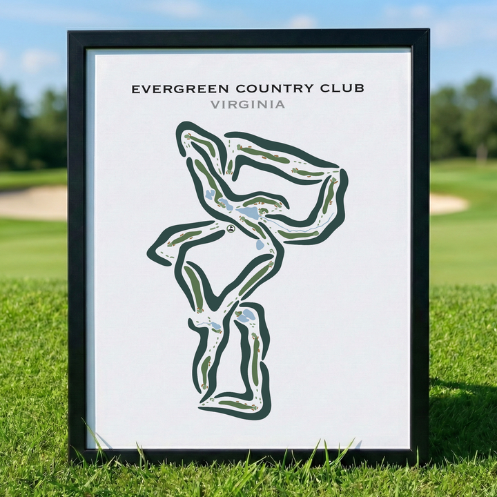 Evergreen Country Club, Virginia - Printed Golf Courses