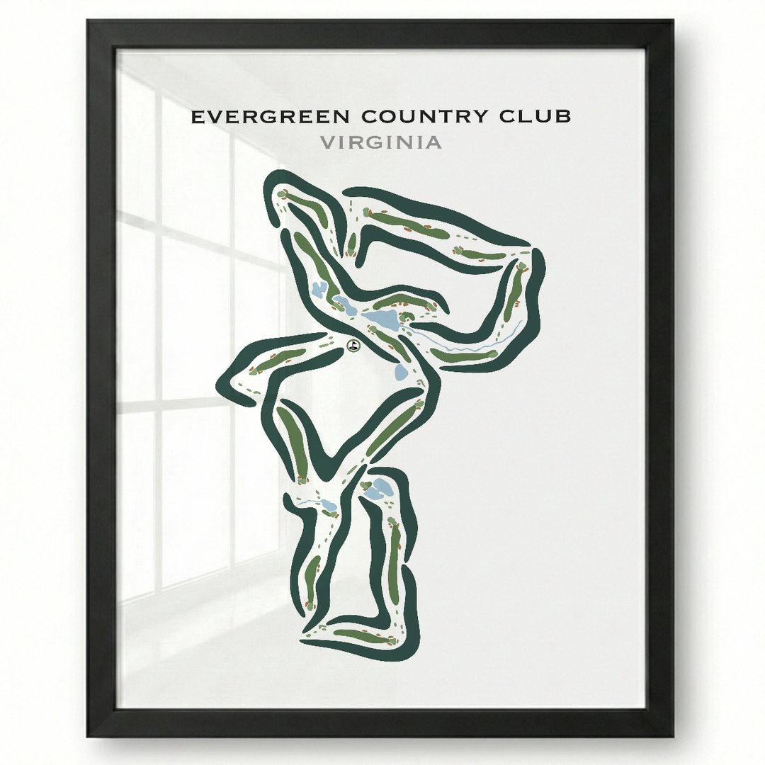 Evergreen Country Club, Virginia - Printed Golf Courses