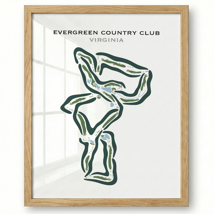 Evergreen Country Club, Virginia - Printed Golf Courses