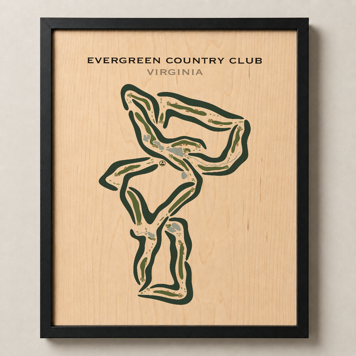 Evergreen Country Club, Virginia - Printed Golf Courses
