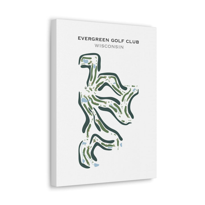 Evergreen Golf Club, Wisconsin - Printed Golf Course