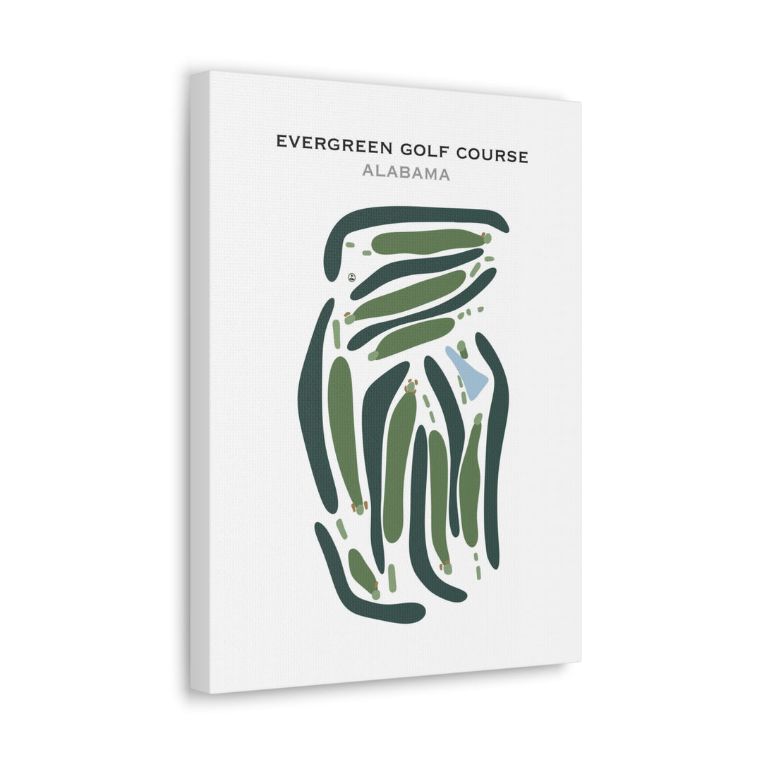 Evergreen Golf Course, Alabama - Printed Golf Courses