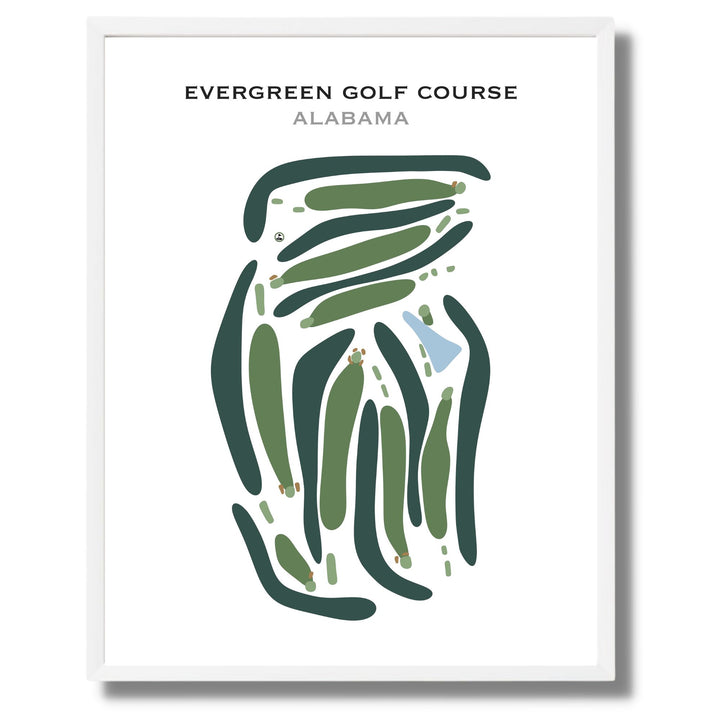 Evergreen Golf Course, Alabama - Printed Golf Courses