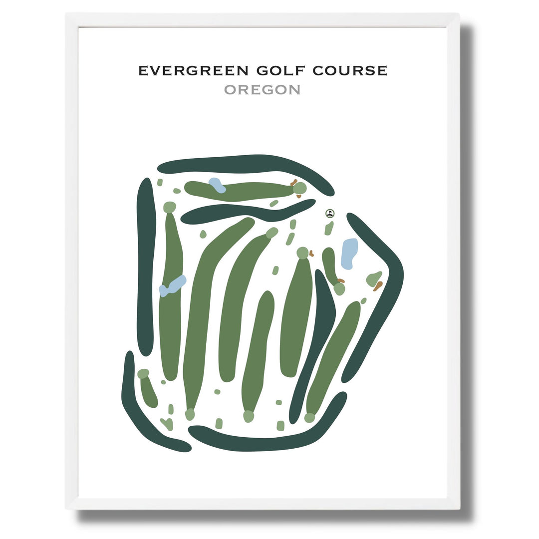 Evergreen Golf Course, Oregon - Printed Golf Courses