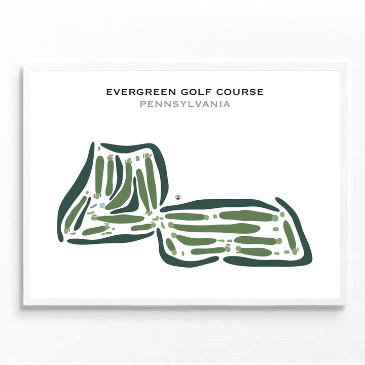 Evergreen Golf Course, Pennsylvania - Printed Golf Courses