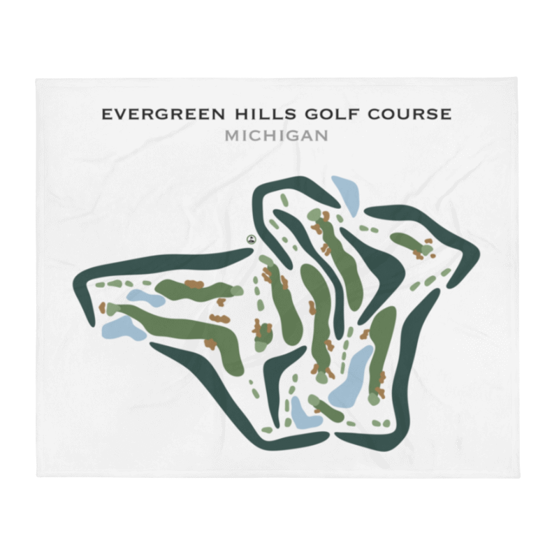 Evergreen Hills Golf Course, Michigan - Printed Golf Courses