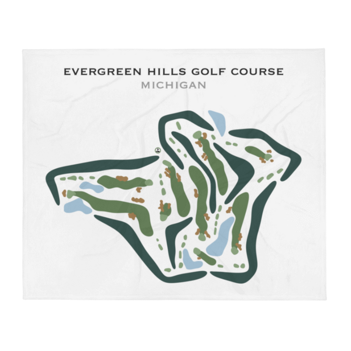 Evergreen Hills Golf Course, Michigan - Printed Golf Courses