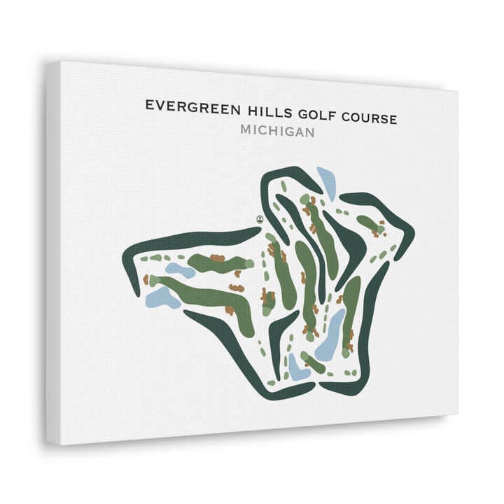 Evergreen Hills Golf Course, Michigan - Printed Golf Courses