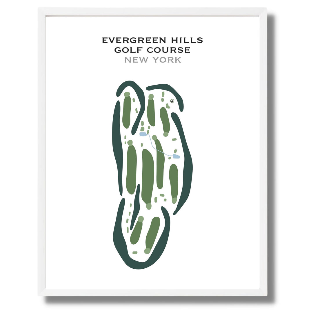 Evergreen Hills Golf Course, New York - Printed Golf Courses