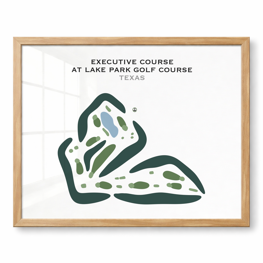 Executive Course at Lake Park Golf Course, Texas - Printed Golf Courses