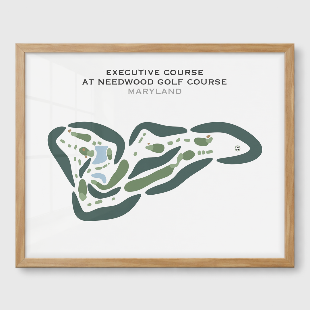 Executive Course at Needwood Golf Course, Maryland - Printed Golf Courses