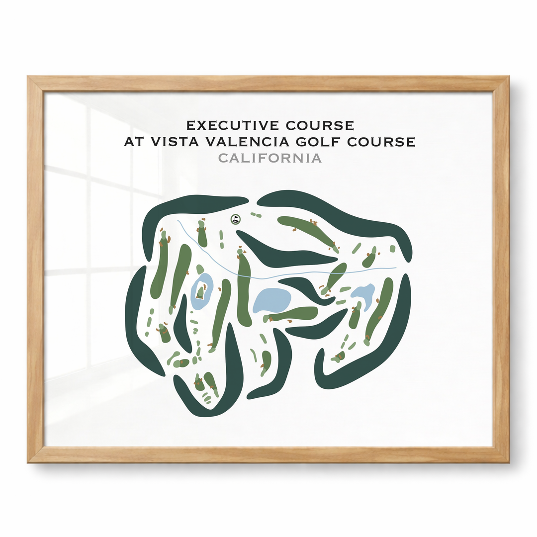 Executive at Vista Valencia Golf Course, California - Printed Golf Courses