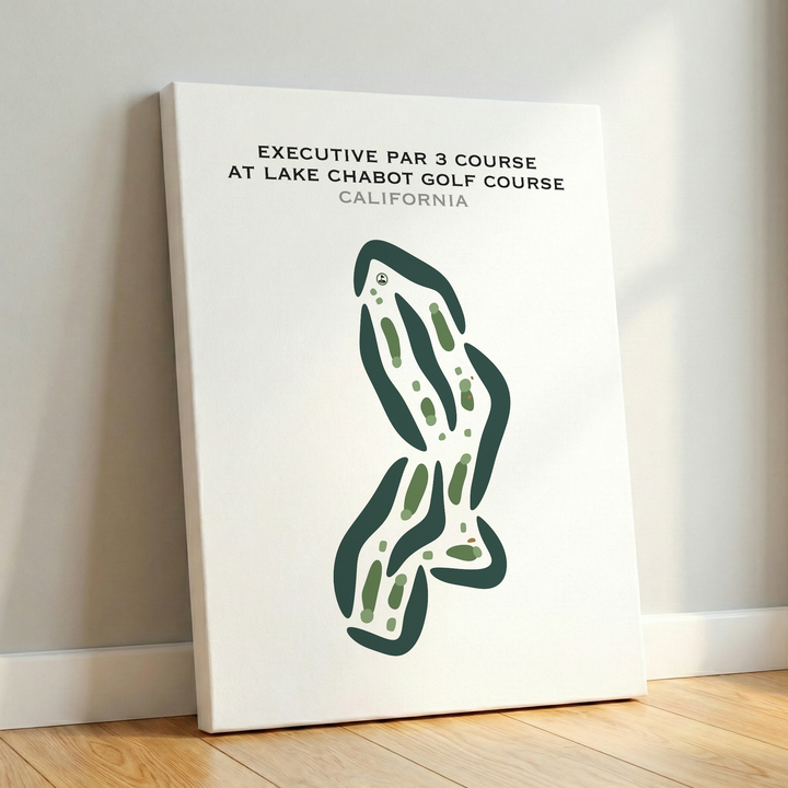 Executive Par 3 Course at Lake Chabot Golf Course, California - Printed Golf Courses