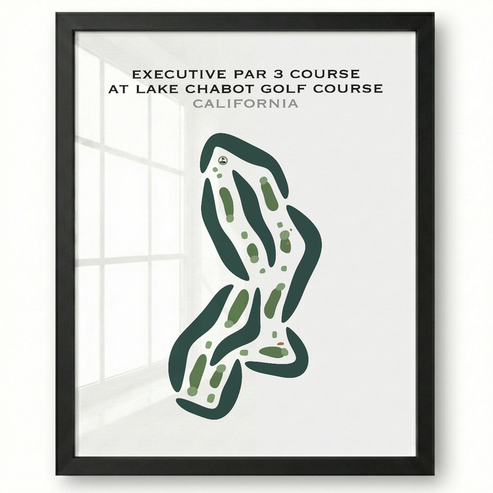 Executive Par 3 Course at Lake Chabot Golf Course, California - Printed Golf Courses